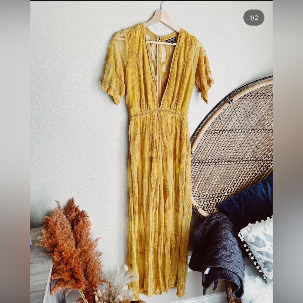 Mustard color dress